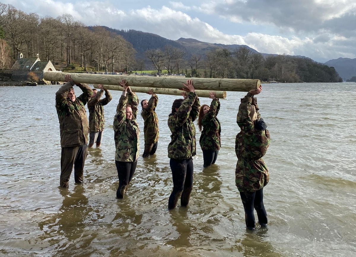 Team building exercise at Derwentwater