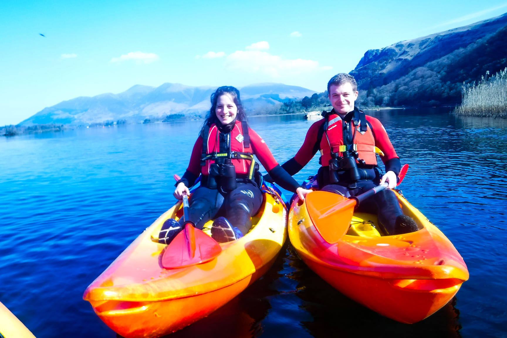 Couple kayaking on Derwentwater