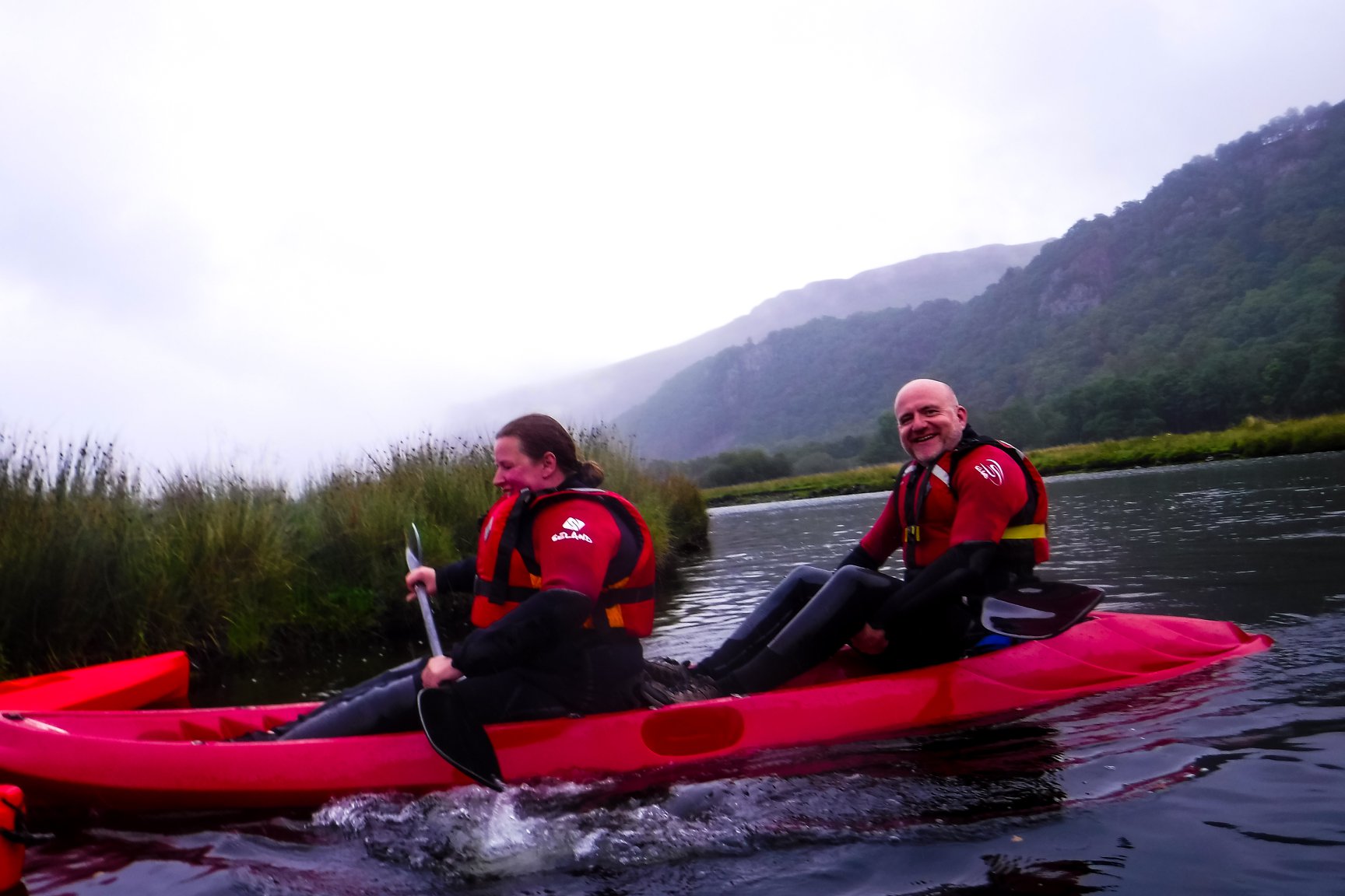 Dad kayaking on Derwentwater