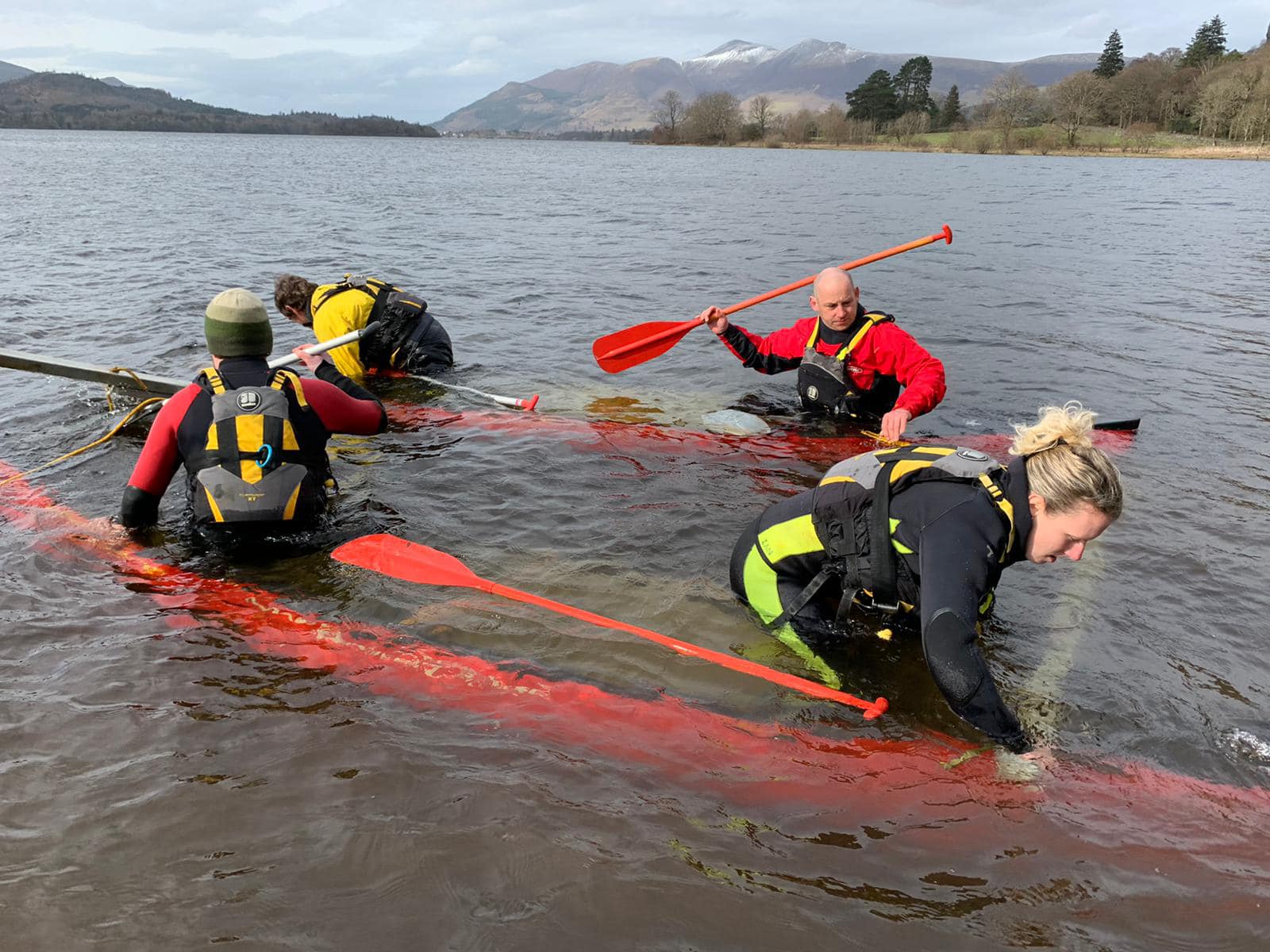 Staff training on Derwentwater