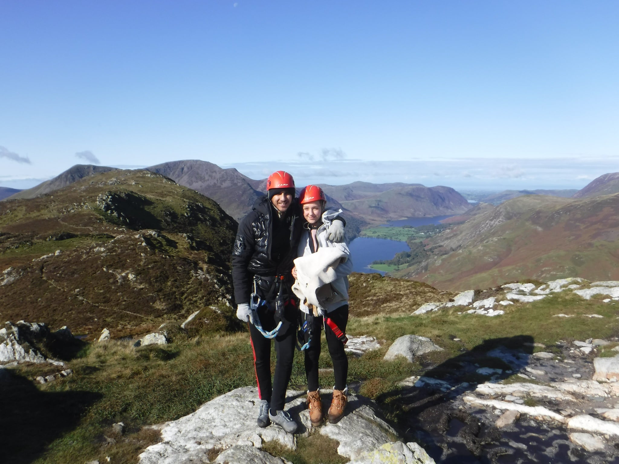 On top of the Via Ferrata in the Lake District